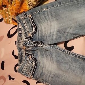 Size28 Miss Me  shorts with white stitching. Gently worn